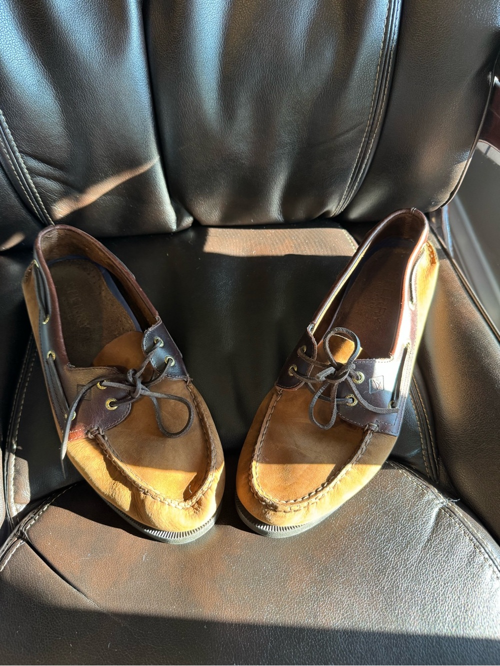 Sperry Authentic Original 2-Eye Boat Shoes (Brown / Tan / Size 13)